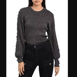 DEREK LAM 10 CROSBY Lennon Metallic Threaded Sweater NWOT